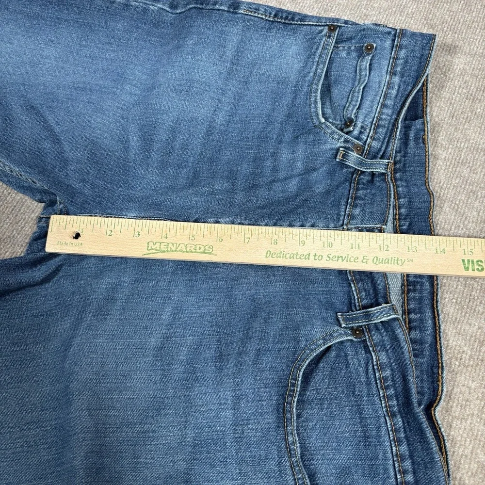 Levis 505 Jeans Mens‎ 38x32 Regular Fit Straight Medium Wash Blue Denim Stretch